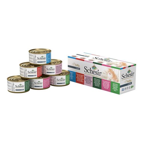 6x85g 6 Variétés En Gelée Schesir - Sachets Et Boîtes Pour Chat