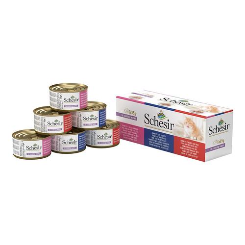 6x85g Natural Riz Schesir - Sachets Et Boîtes Pour Chat