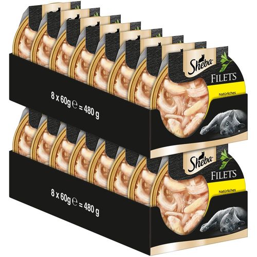 16x60g Sheba Dômes Filets Fins Poulet - Pâtée Pour Chat