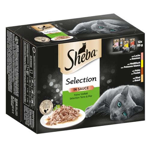 24x85g Sélection En Sauce : Fine Composition Sélection En Sauce Sheba - Nourriture Pour Chat