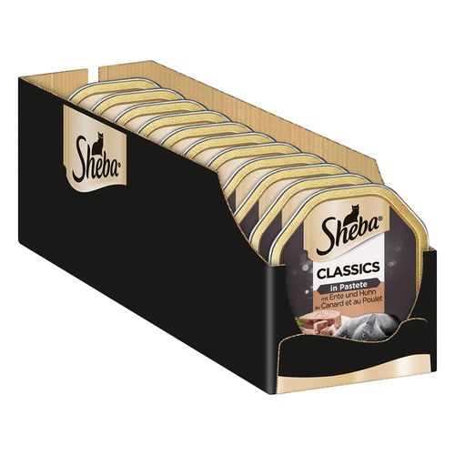 44x85g Classics Canard, Poulet Sheba - Nourriture Pour Chat