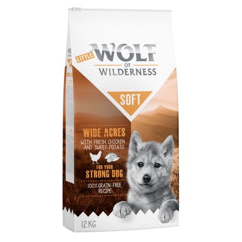 12kg Wolf Of Wilderness Junior Soft Wide Acres, Poulet - Croquettes Pour Chiot
