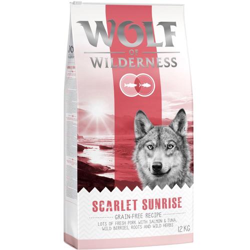 12kg Wolf Of Wilderness Scarlet Sunrise Saumon, Thon Sans Céréales - Croquettes Pour Chien