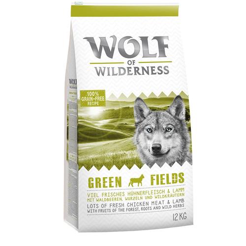 2x12kg Agneau Sans Céréales Croquettes Chien Green Fields Wolf Of Wilderness