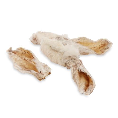 400g Oreilles De Lapin Avec Poils (Environ 20 Friandises) Wolf Of Wilderness - Friandises Pour Chien