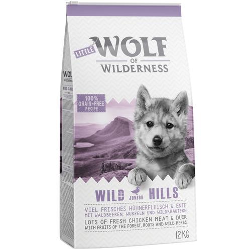 400g Wolf Of Wilderness Junior Wild Hills, Canard Sans Céréales - Croquettes Pour Chien