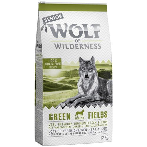 400g Wolf Of Wilderness Senior Green Fields, Agneau Sans Céréales - Croquettes Pour Chien