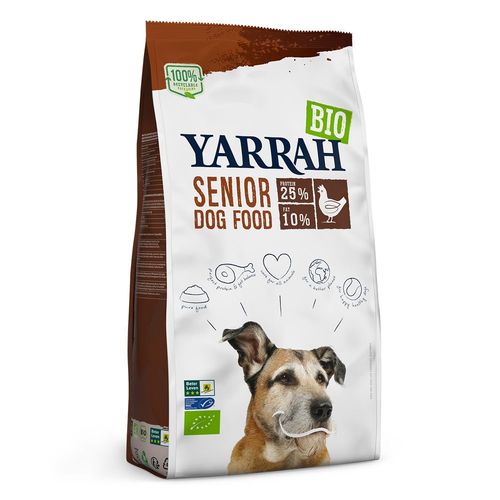 2x10kg Yarrah Bio Senior, Poulet Bio - Croquettes Pour Chien