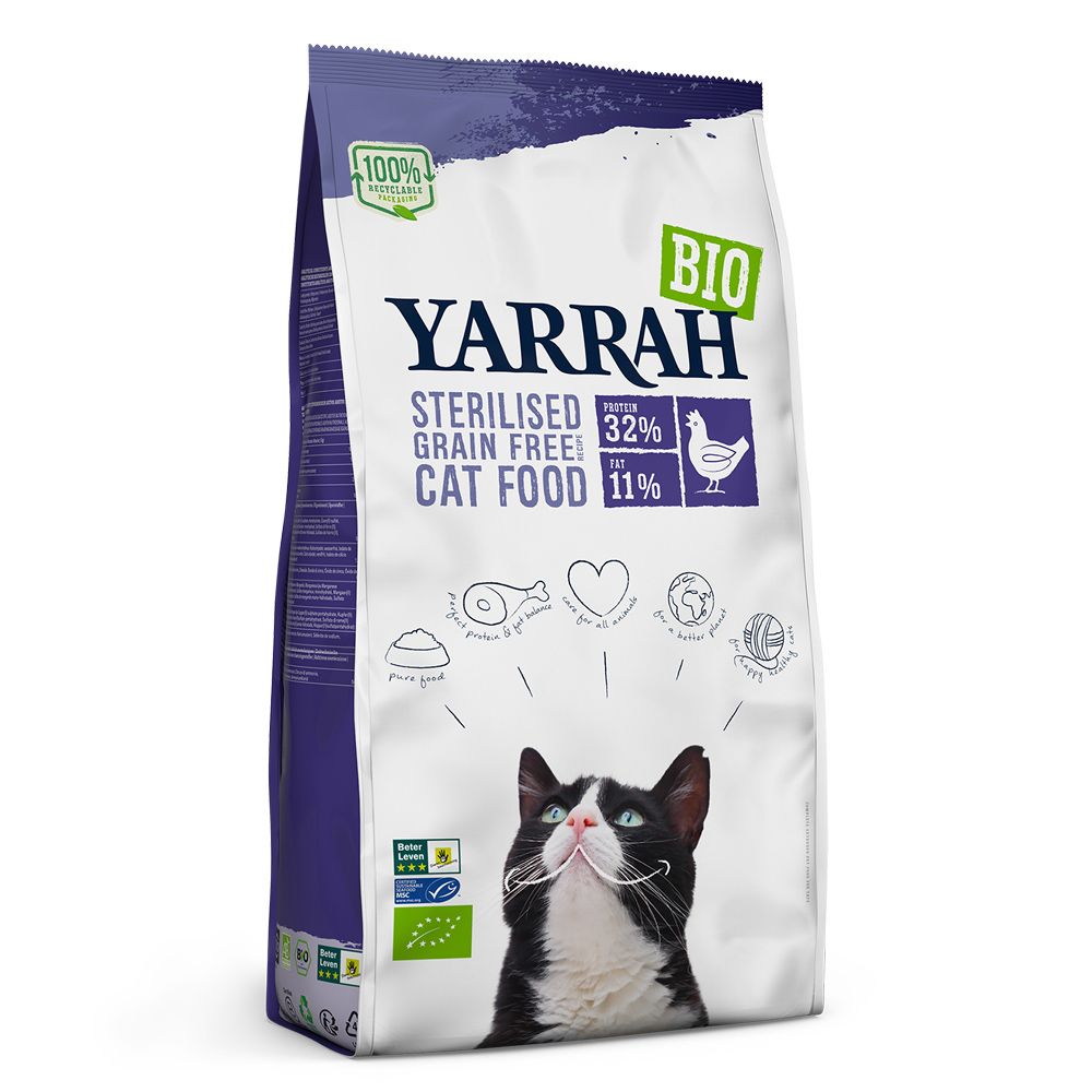 2x2kg Yarrah Bio Sterilised - Croquettes Pour Chat