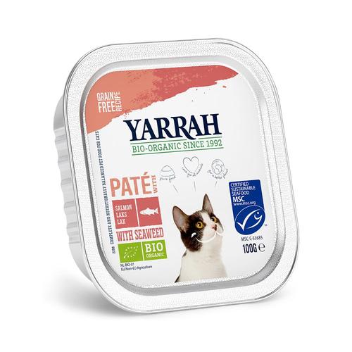 48x100g Yarrah Bio Saumon/Algues Pâté Pour Chat