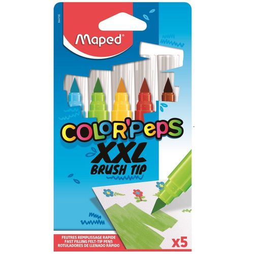 Maped Feutres Jumbo Xxl Brush Colorpeps X5 Boite Carton