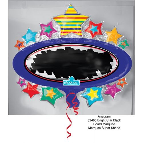 Amscan Europe Gmbh Ballon Ardoise Bright Star Black Board Marquee