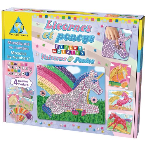 Sticky Mosaics Mosaïque Numéros Licorne