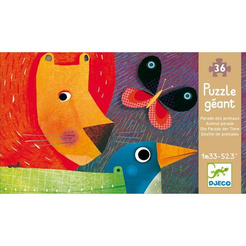 Djeco Puzzle Géant - La Parade Des Animaux - 36 Pièces