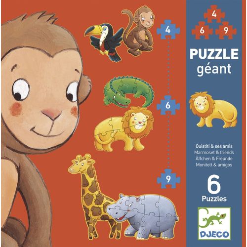 Djeco Puzzle Géant - Ouistiti Et Ses Amis