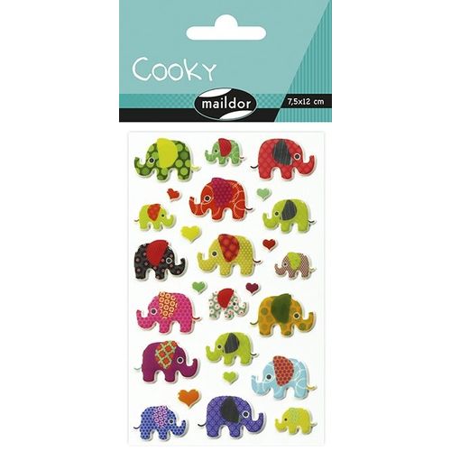Maildor Cooky, Sach 1 Pl 7,5x12cm, Eléphants