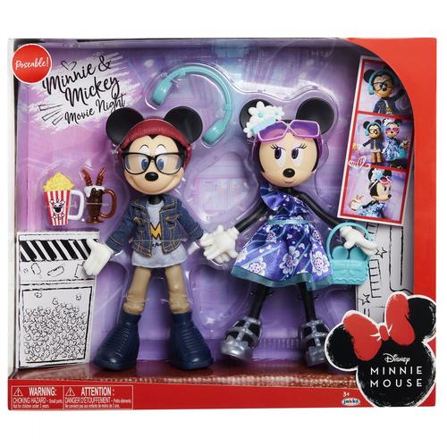 Minnie, 2 figurines articulées 7,5 cm avec accessoires, Thème