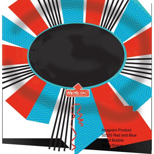 Amscan Europe Gmbh Ballon Ardoise Red And Blue Word Bubble Black Board