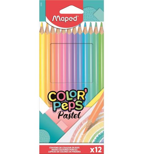 Maped Crayons Pastel Color'peps X12 Bte Carton