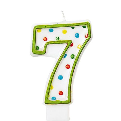 Amscan Europe Gmbh Bougie Chiffre 8 Pois Multicolores 7,6 Cm