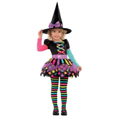 Amscan Miss Sorcière Colorée - 3/4 Ans Costume Fille
