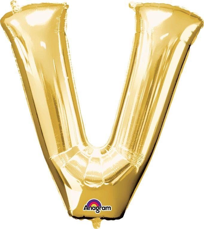 Ballon aluminium lettre doré 35 cm - Vegaooparty