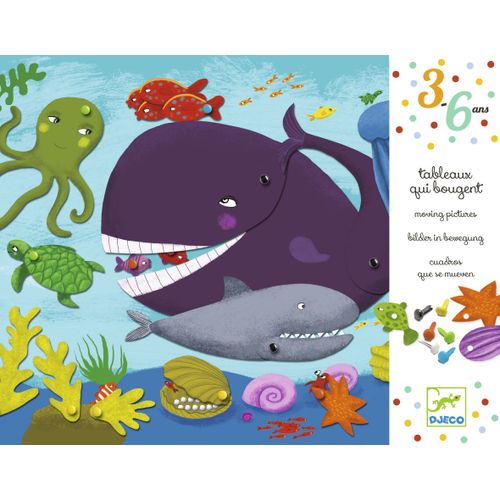 Djeco Coffret D'activités Tableau Qui Bouge Les Animaux
