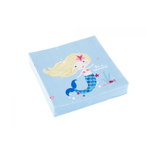 Be A Mermaid 20 Serviettes Be A Mermaid 33x33cm