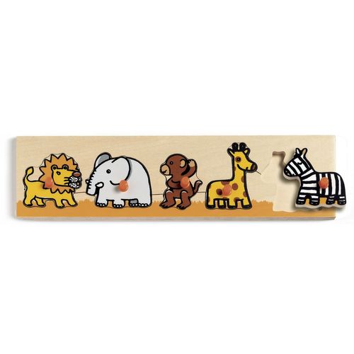 Djeco Puzzle Bois Animaux Savane 30x8cm