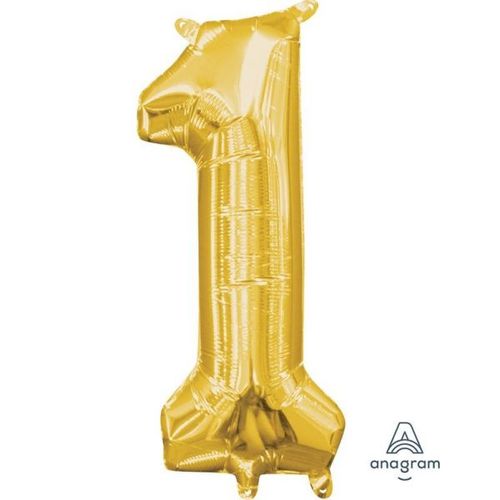 Anagram Ballon Foil Chiffre 1 Or