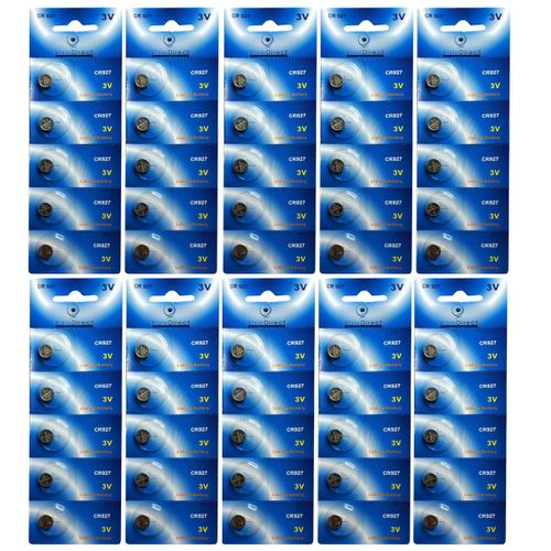 Lot de 50 Piles bouton plates lithium type CR927 3V compatibles DL927 / ECR92 - Visiodirect -