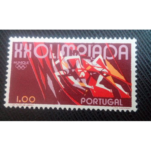 Timbre Portugal Y T 1157 Jeux Olympiques D'été - Munich , Course À Pied 1972 ( 021106 )