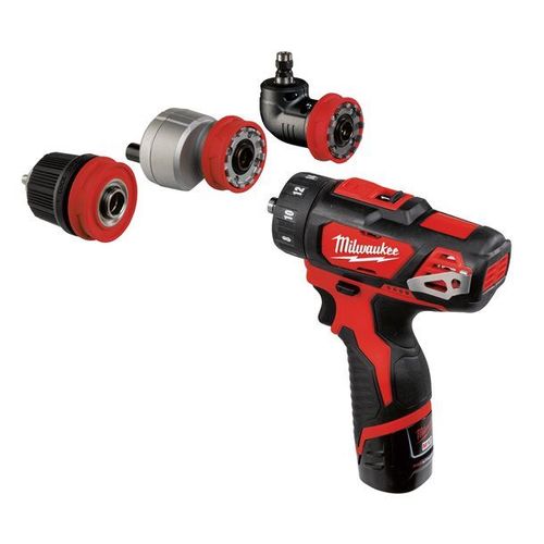 Perceuse visseuse 5 en 1 M12BDDXKIT-202C MILWAUKEE - 2 batt. 2Ah - 4933447836
