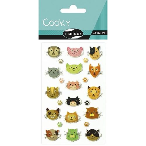 Maildor Cooky, Sach 1 Pl 7,5x12cm, Têtes De Chats