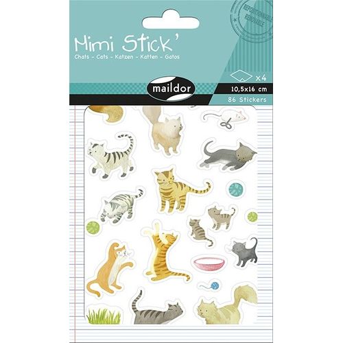 Maildor Mimi Stick', Sach 4 Pl 10,5x16cm, Chats