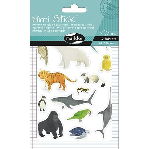 Maildor Mimi Stick', Sach 4 Pl 10,5x16cm, Animaux En Voie De Disparition