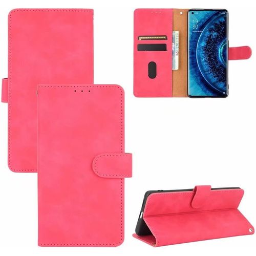 Compatible Avec Coque Samsung Galaxy A22 5g Sc-56b, Portefeuille Etui Cuir Magnétique Housse Avec Fentes De Cartes, Antichoc Support+Protecteur D'écran En Verre Trempé*2-Rose Rouge