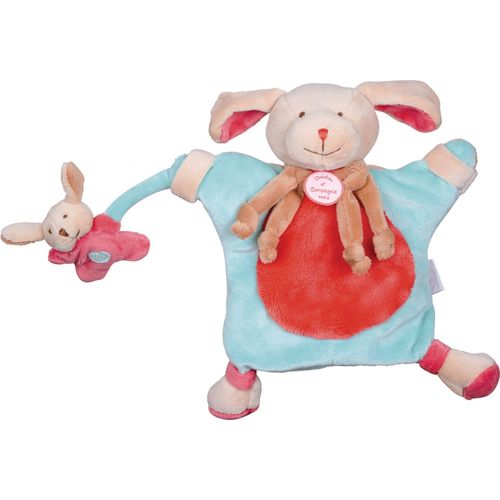 Doudou Et Compagnie Marionnette Microfibre - Chien Fraise