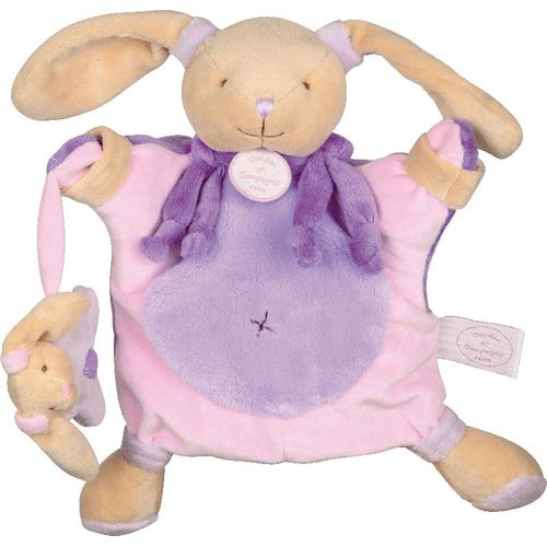 Doudou Et Compagnie Marionnette Microfibre - Lapin Mauve