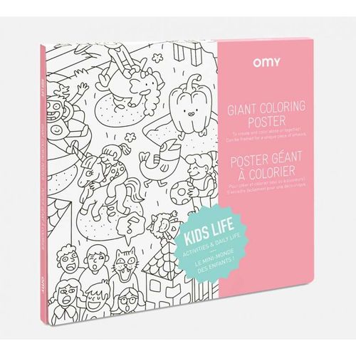 Omy Poster A Colorier - Kids Life 100 X 70