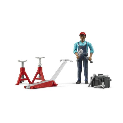 Bruder Set Mécanicien Bworld Avec Figurine Et Accessoires