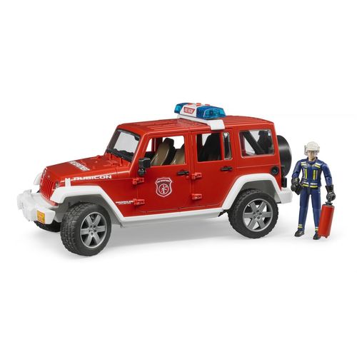 Bruder Jeep Wrangler Unlimited Rubicon Pompier Avec Pompier