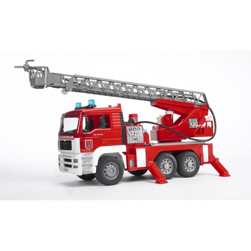 Bruder Camion De Pompier Man Avec Échelle, Pompe À Eau Et Module Son Et Lumière