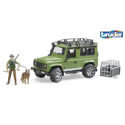 Land Rover Land Rover Defender Station Wagon Avec Figurine Forestier Et Un Chien
