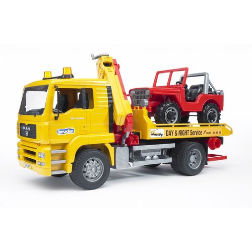 Bruder Camion De Dépannage Man Tga Avec Portique Et Jeep