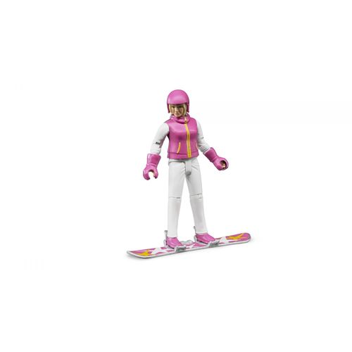 Bruder Femme En Snowboard Avec Accessoires