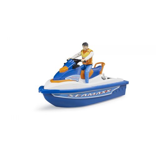 Bruder Scooter De Mer Blanc Et Bleu, Avec Personnage