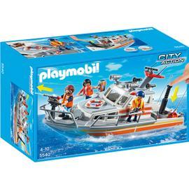 Playmobil City Action 70147 Bateau de sauvetage et pompier