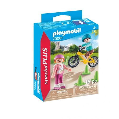 Playmobil 70061 - Enfants Avec Vélo Et Rollers