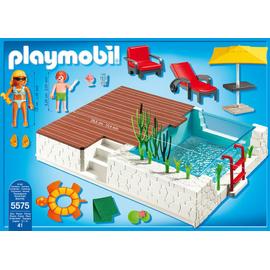 Maison moderne playmobil + piscine + studio des invités